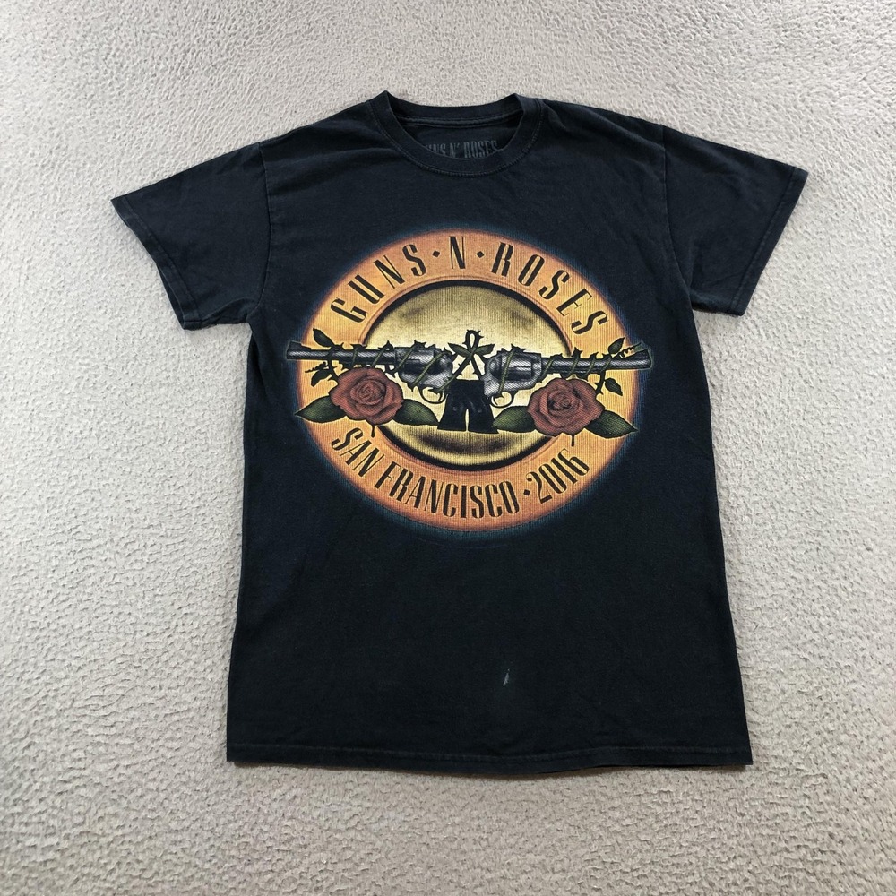 Guns N Roses Shirt Mens Small Black 2016 San Francisco Concert Tour Band Tee